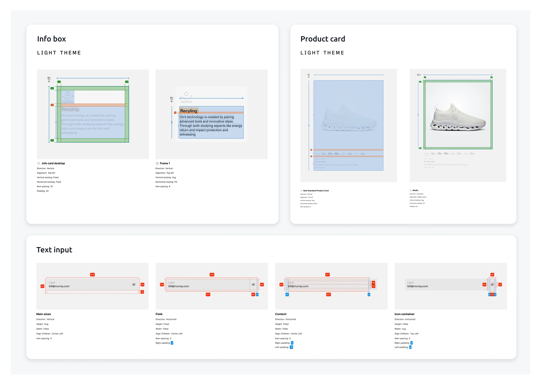 Visual design — spacing